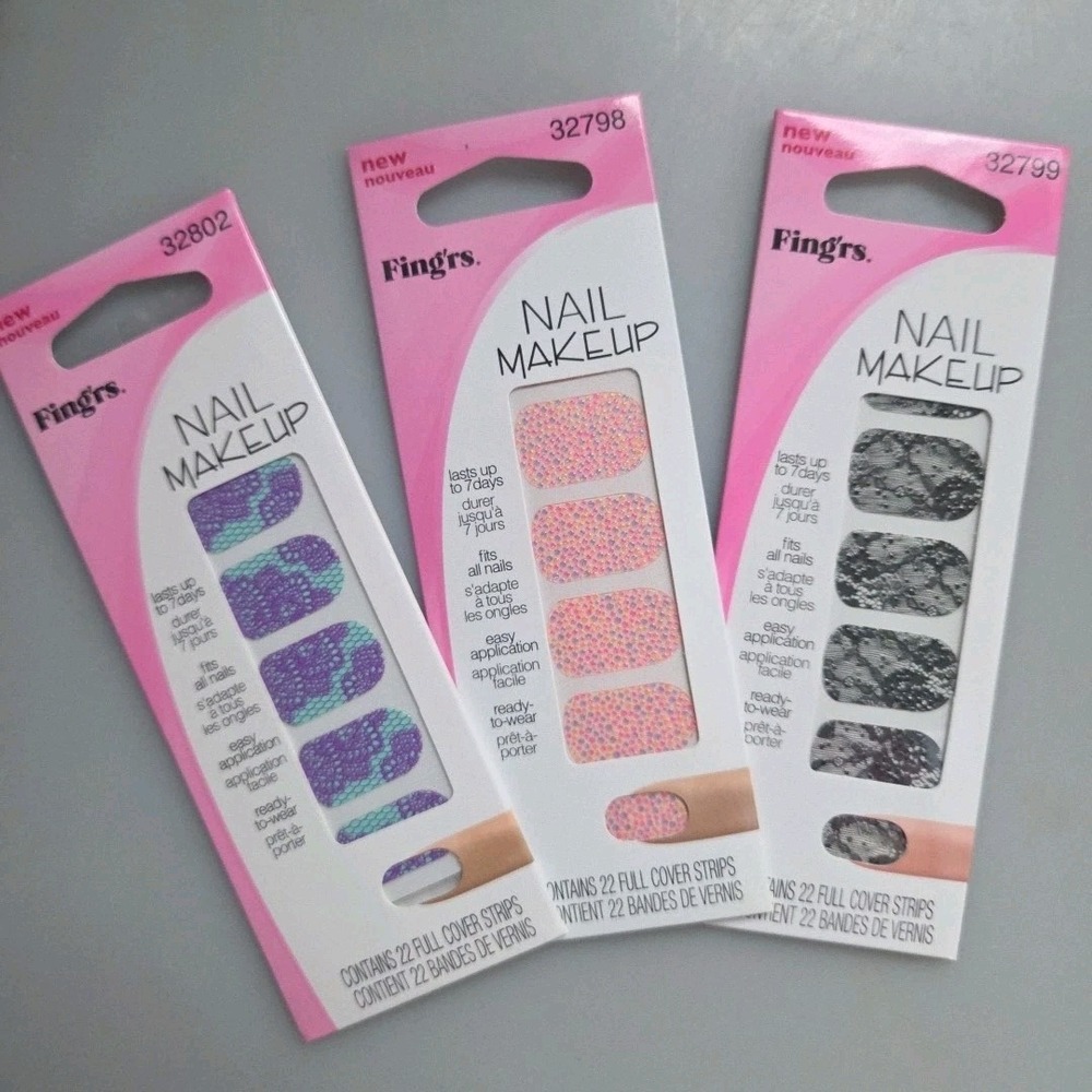 FING'RS NEW Nail Art Stickers‎ Sets for 3